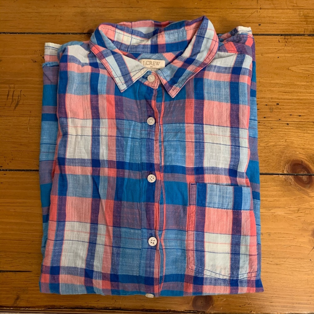 J. CREW Cotton Candy button down pullover
